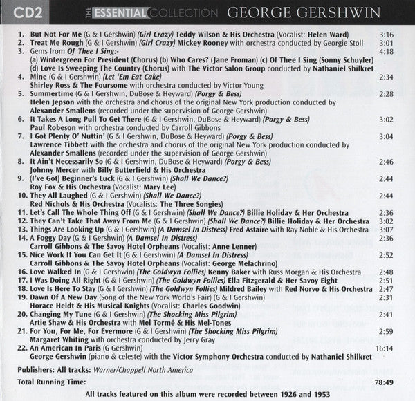 George Gershwin : The Essential Collection (2xCD, Comp)