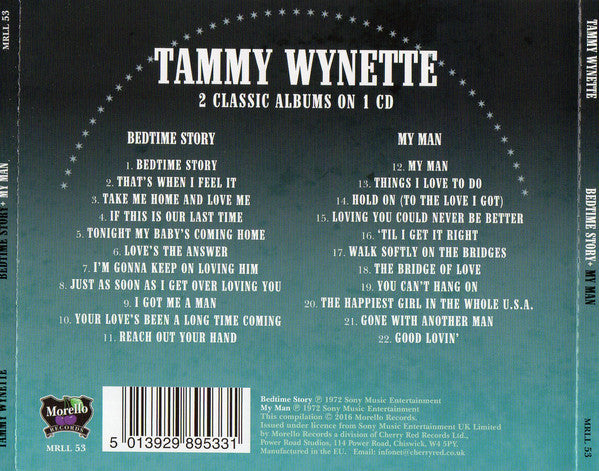 Tammy Wynette : Bedtime Story + My Man (CD, Comp, RE)