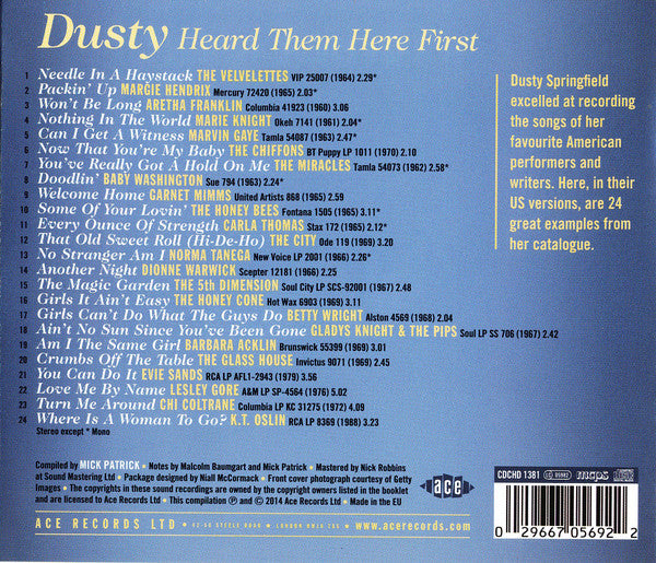 Various : Dusty Heard Them Here First (CD, Comp)