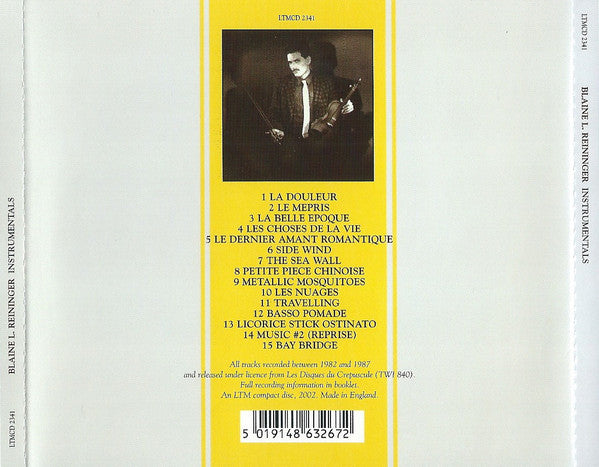 Blaine L. Reininger : Instrumentals (CD, Comp, RE)
