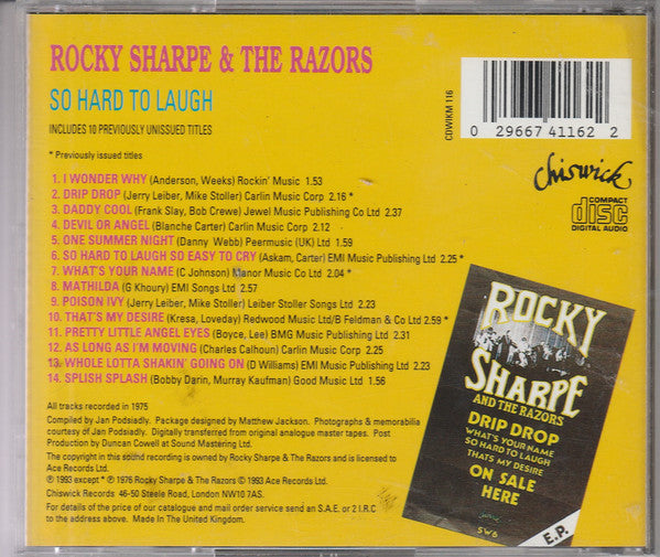Rocky Sharpe And The Razors : So Hard To Laugh (CD)