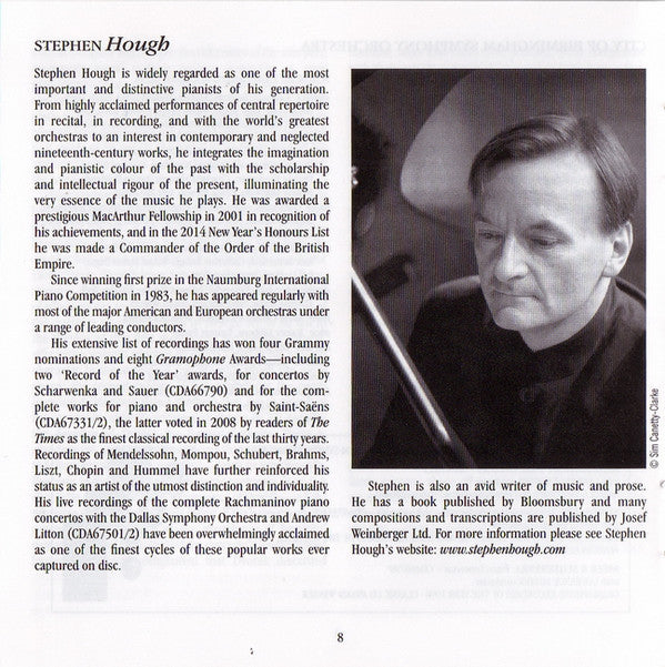 Antonín Dvořák • Robert Schumann, Stephen Hough, Andris Nelsons, City Of Birmingham Symphony Orchestra : Piano Concertos (CD, Album)