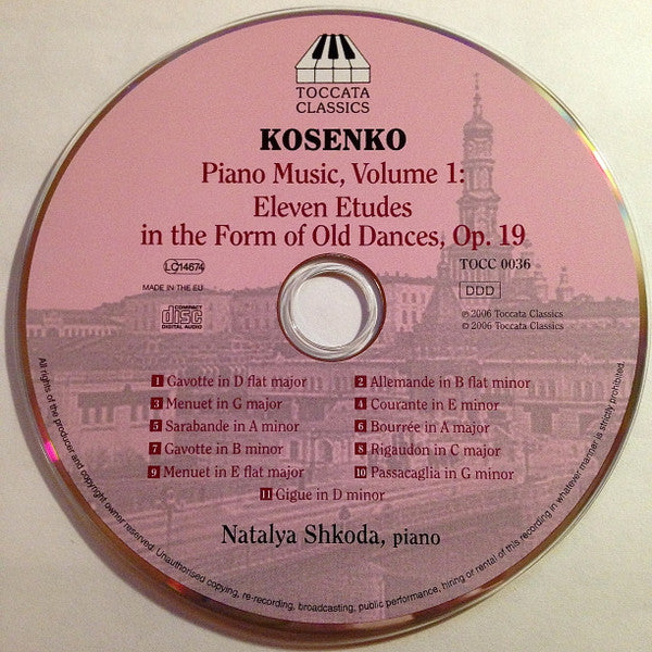 Віктор Косенко – Natalya Shkoda : Piano Music, Vol. 1: Eleven Etudes In The Form Of Old Dances, Op. 19 (CD)
