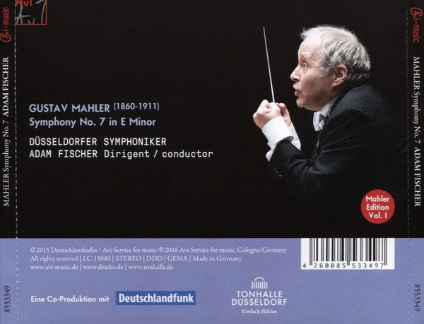 Gustav Mahler, Adam Fischer (2), Düsseldorfer Symphoniker : Symphony No. 7 (CD, Album)