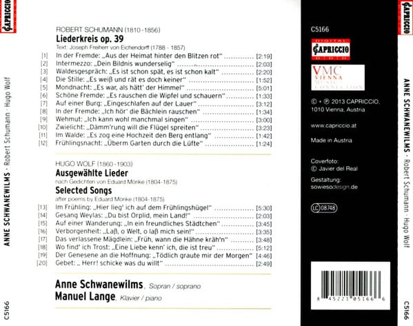 Anne Schwanewilms, Manuel Lange - Robert Schumann / Hugo Wolf : Untitled (CD)