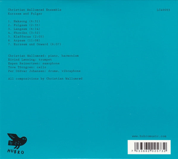 Christian Wallumrød Ensemble : Kurzsam And Fulger (CD, Album)