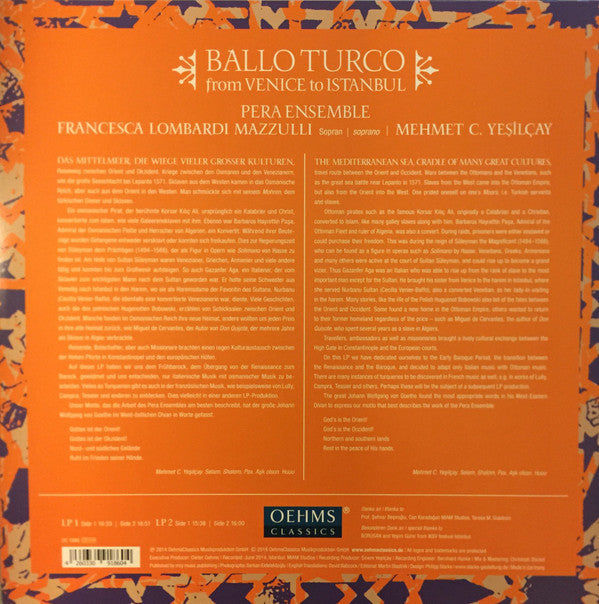 Pera Ensemble : Ballo Turco From Venice To Istanbul (2xLP, Album)