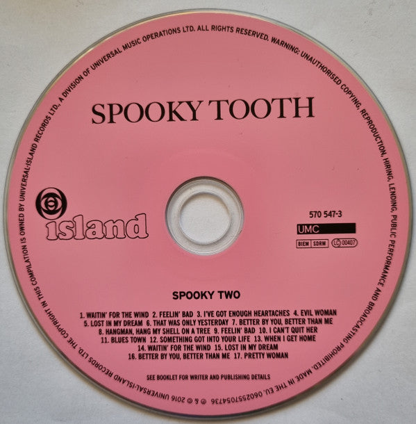 Spooky Tooth : Spooky Two (CD, Album, Mono, RE, RM, Son)