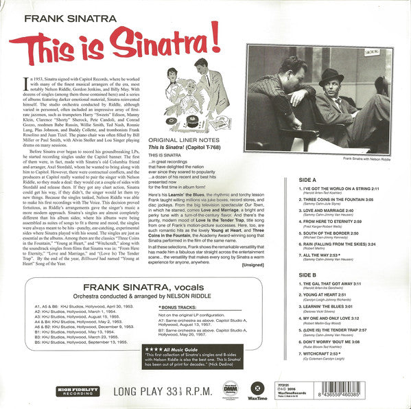 Frank Sinatra : This Is Sinatra! (LP, Comp, RE, RM, 180)