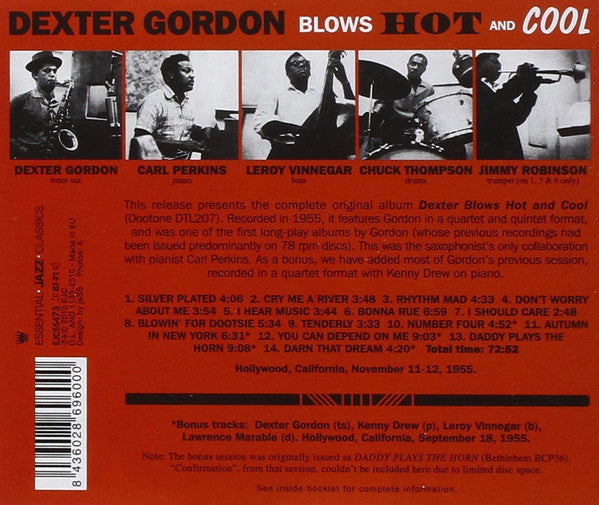 Dexter Gordon : Dexter Blows Hot And Cool (CD, Album, RE)