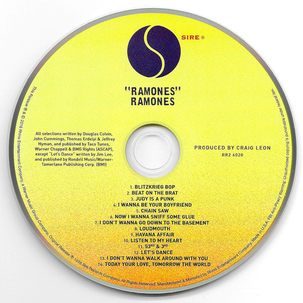 Ramones : Ramones (CD, Album, RE, RM, 40t)