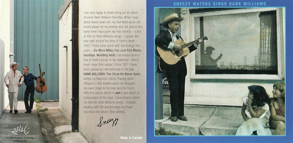 Sneezy Waters : Sneezy Waters Sings Hank Williams (CD, Album, RE)