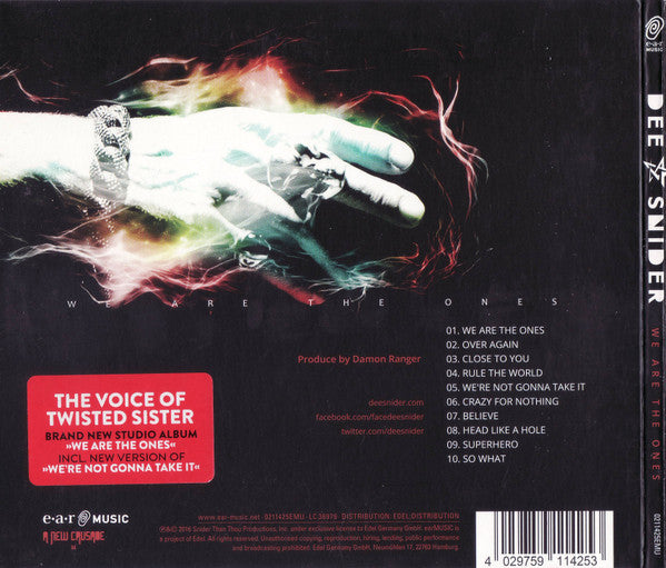 Dee Snider : We Are The Ones (CD, Album, Gat)