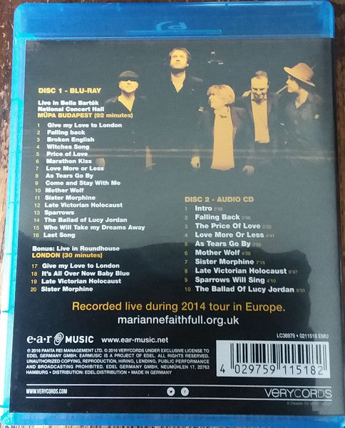 Marianne Faithfull : No Exit (CD, Album + Blu-ray)