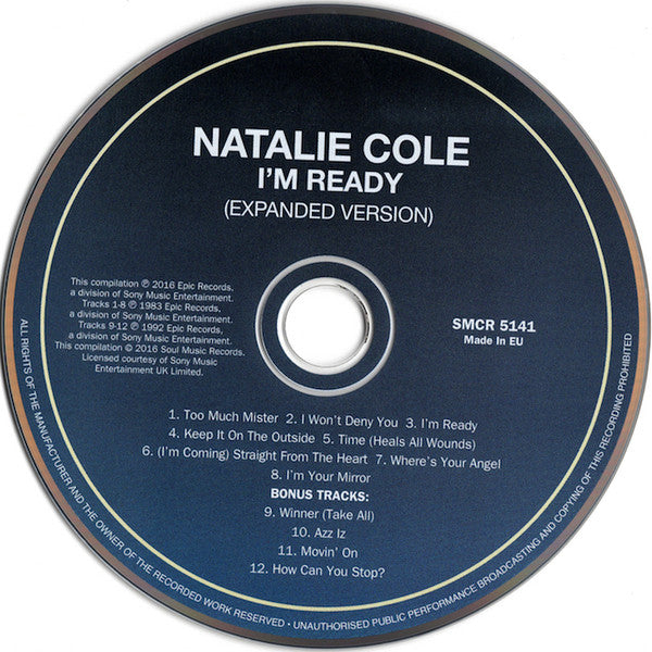 Natalie Cole : I'm Ready (CD, Album, RE, RM)