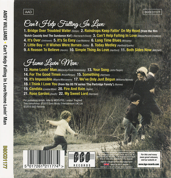 Andy Williams : Can't Help Falling In Love / Home Lovin' Man (CD, Comp, RM)