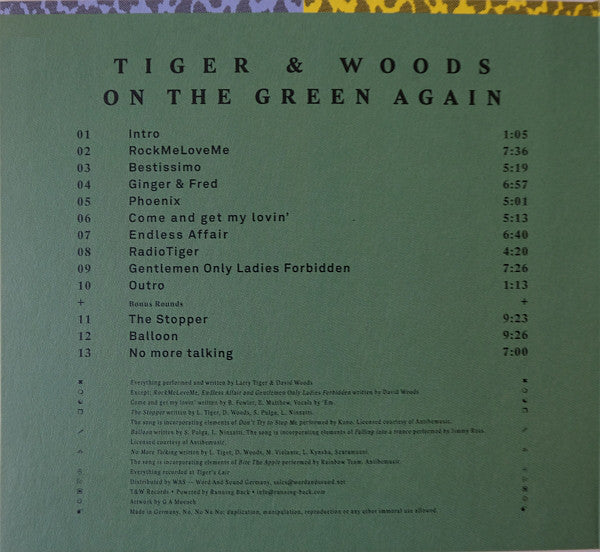 Tiger & Woods : On The Green Again (CD, Album)
