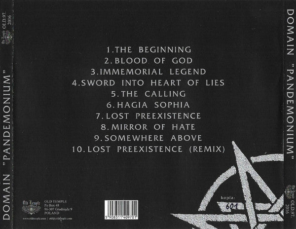 Domain (6) : Pandemonium (CD, Album, Ltd, Num, RE, Gol)