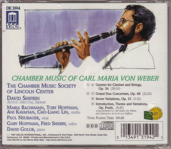 The Chamber Music Society Of Lincoln Center, David Shifrin - Carl Maria von Weber : Chamber Music Of Carl Maria Von Weber (CD)