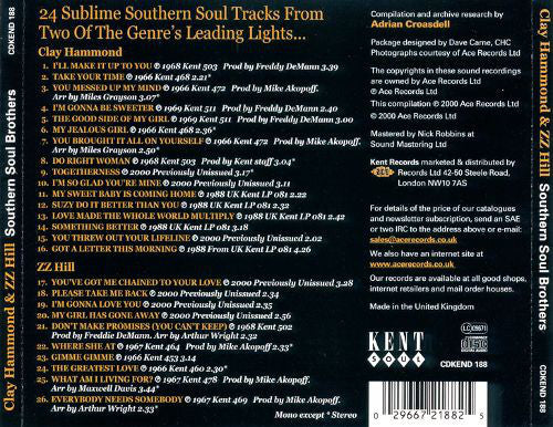 Clay Hammond & Z.Z. Hill : Southern Soul Brothers (CD, Comp, Mono)