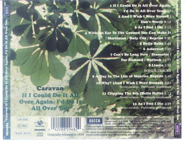 Caravan : If I Could Do It All Over Again, I'd Do It All Over You (CD, Album, RE, RM, Uni)