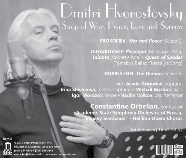 Dmitri Hvorostovsky, Constantine Orbelian, Asmik Grigorian, Russian State Symphony Orchestra, Helikon Opera Chorus : Sings Of War, Peace, Love And Sorrow  (CD, Album)