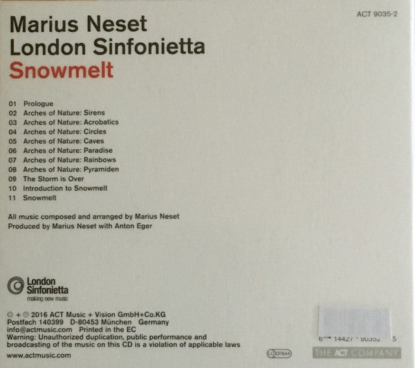 Marius Neset, London Sinfonietta : Snowmelt (CD, Album)
