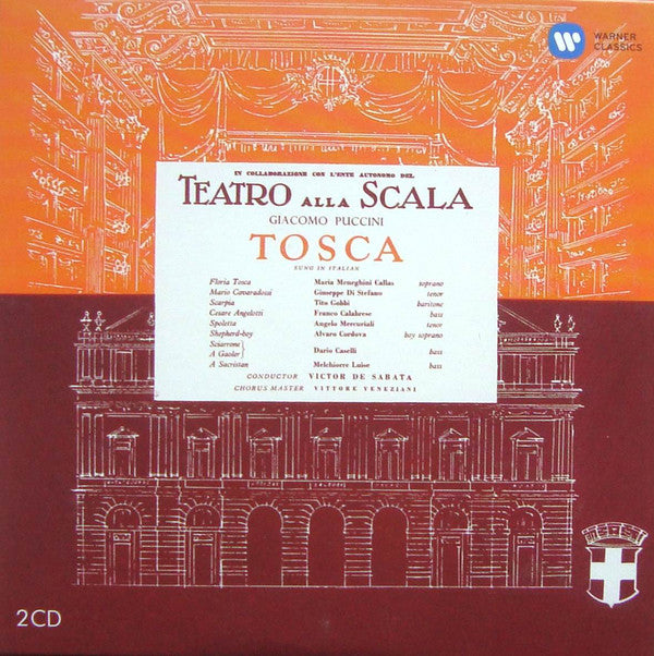 Puccini* / Maria Meneghini Callas*, Giuseppe di Stefano, Tito Gobbi, Franco Calabrese, Angelo Mercuriali, Alvaro Cordova, Dario Caselli, Melchiorre Luise, Victor De Sabata, Vittore Veneziani, L'Ente Autonomo Del Teatro Alla Scala* : Tosca (2xCD, Album, Mono, RE, RM, Car)