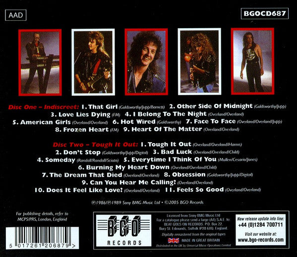 FM (6) : Indiscreet / Tough It Out (CD, Album, RE, RM + CD, Album, RE, RM + Comp)