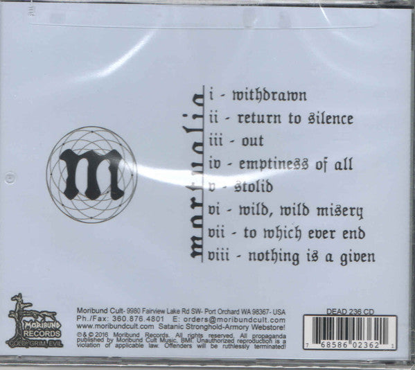 Mortualia : Wild, Wild Misery (CD, Album)