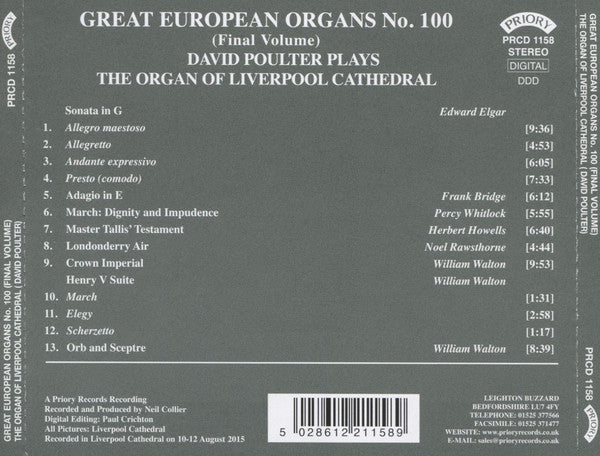 David Poulter : David Poulter Plays The Organ Of Liverpool Cathedral (CD, Album)