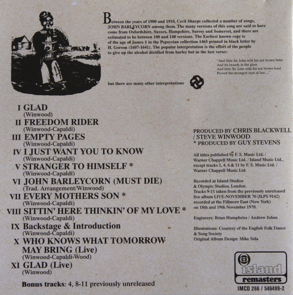 Traffic : John Barleycorn Must Die (CD, Album, RE, RM, RP, EDC)