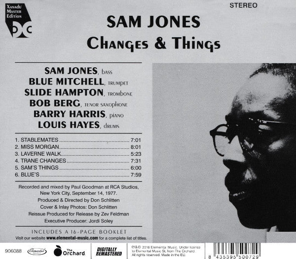 Sam Jones : Changes & Things (CD, Album, RE, RM)