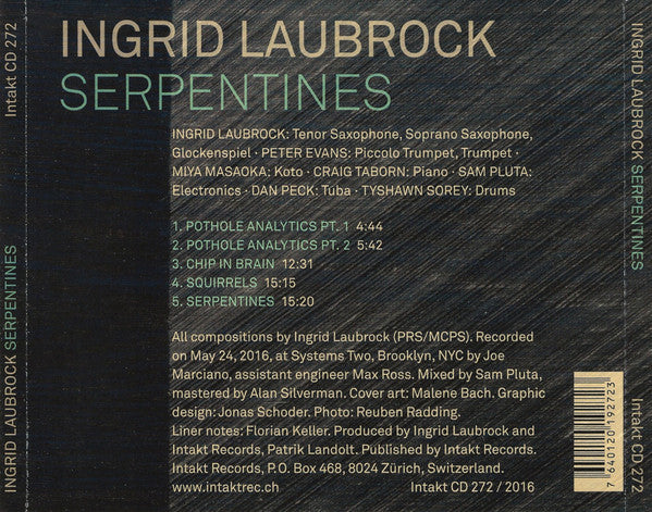 Ingrid Laubrock : Serpentines (CD, Album)