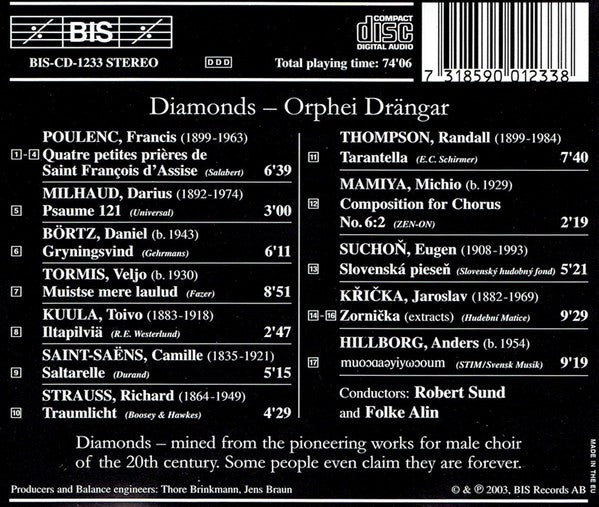 Orphei Drängar, Robert Sund, Folke Alin : Diamonds (CD)