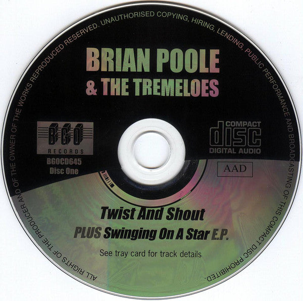Brian Poole & The Tremeloes : Twist And Shout / It's About Time Plus Swinging On A Star & Time Is On My Side E.P.s (2xCD, Comp)