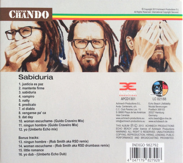 Dactah Chando : Sabiduria (CD, Album, Dig)
