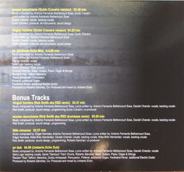 Dactah Chando : Sabiduria (CD, Album, Dig)