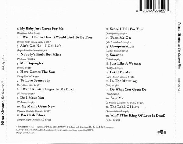 Nina Simone : The Greatest Hits (CD, Comp, Son)