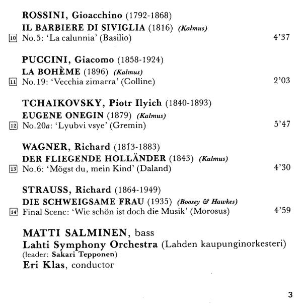 Matti Salminen (2), Lahti Symphony Orchestra, Eri Klas : Opera Arias (CD)