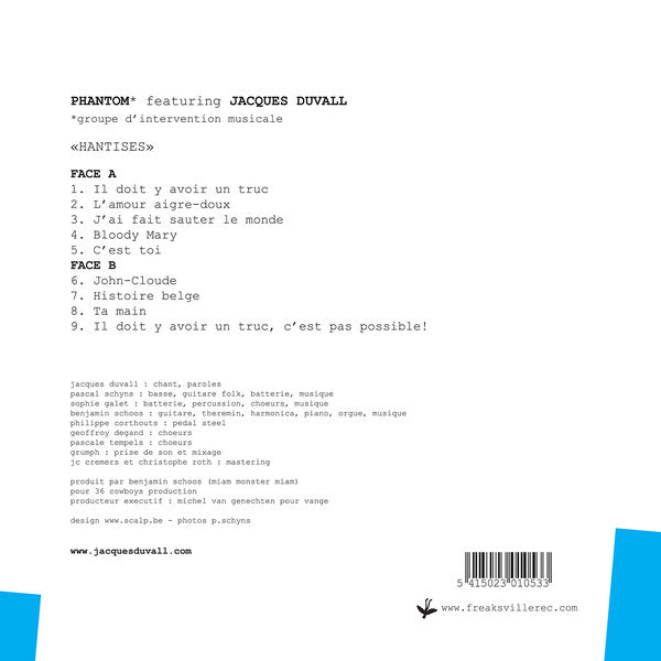 Phantom (20) Featuring Jacques Duvall : Hantises (LP, Album)