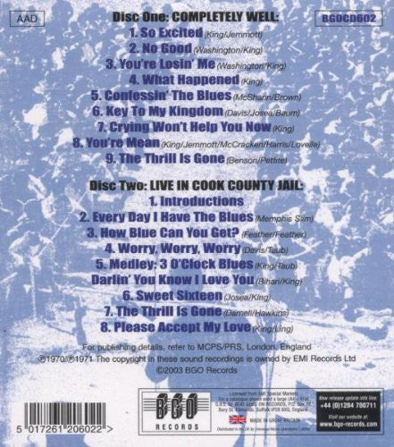 B.B. King : Completely Well / Live In Cook County Jail (2xCD, Comp)