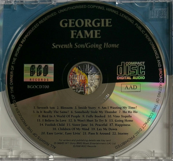 Georgie Fame : Seventh Son/Going Home (CD, Comp, RE, RM, Sli)