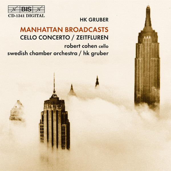 HK Gruber / Robert Cohen, Svenska Kammarorkestern : Manhattan Broadcasts / Cello Concerto / Zeitfluren (CD, Album)