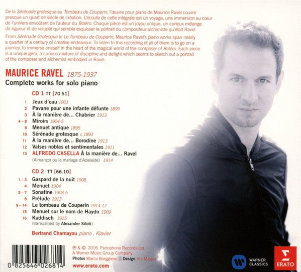 Maurice Ravel - Bertrand Chamayou : Complete Works For Solo Piano (2xCD)