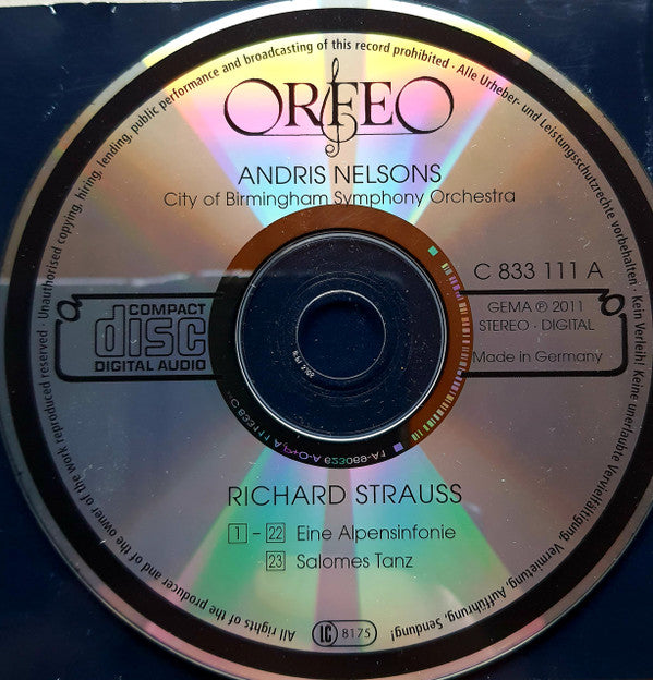 Richard Strauss, City Of Birmingham Symphony Orchestra, Andris Nelsons : Eine Alpensinfonie - Salome Tanz (CD)