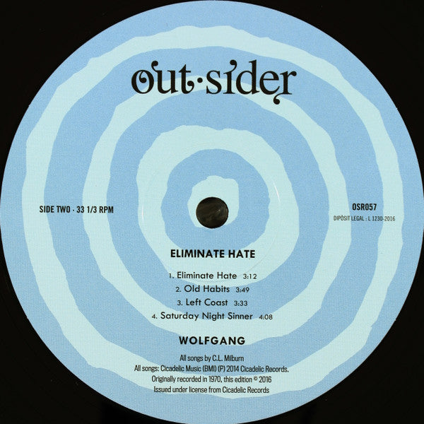 Wolfgang (41) : Eliminate Hate (LP, Album)