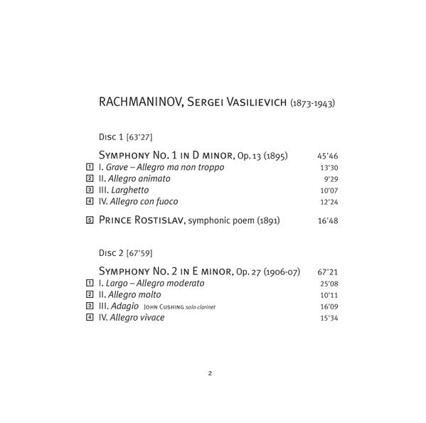 Sergei Rachmaninoff - Royal Scottish National Orchestra, Owain Arwel Hughes : Orchestral Works Including The 3 Symphonies (3xCD, Box)