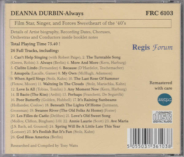 Deanna Durbin : Always (CD, Comp)