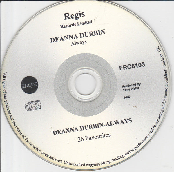 Deanna Durbin : Always (CD, Comp)